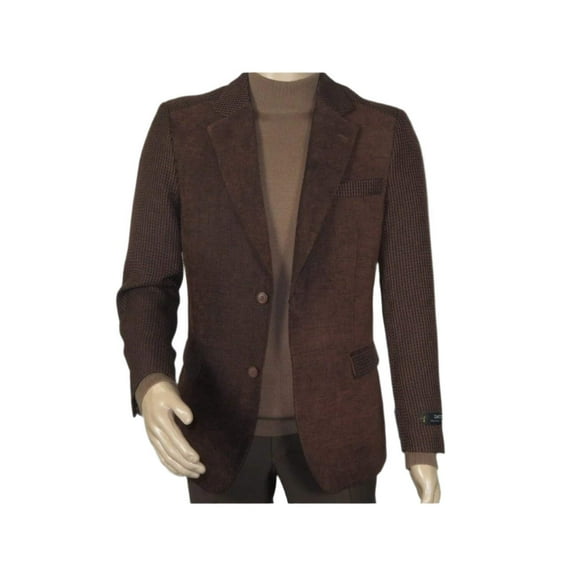 Men's Zacchi Sport Coat Patch Elbow Chenille Velveteen Bryan Cognac 74527