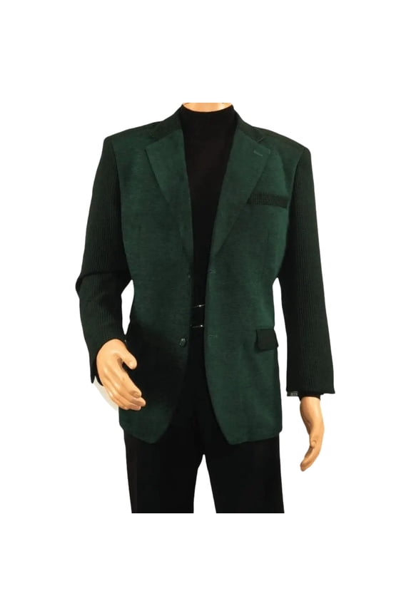 Men's Zacchi Sport Coat Patch Elbow Chenille Velveteen Bryan Green 74524