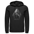 thumbnail image 1 of Men's Zack Snyder Justice League Aquaman Silver Logo Pull Over Hoodie Black Medium, 1 of 4