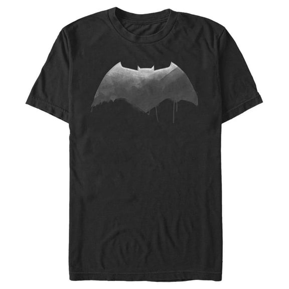 Men's Zack Snyder Justice League Batman Silver Logo  Graphic Tee Black Large