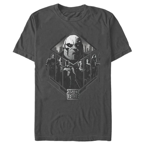 Men's Zack Snyder Justice League Darkseid Group Shot Graphic Tee Charcoal Large