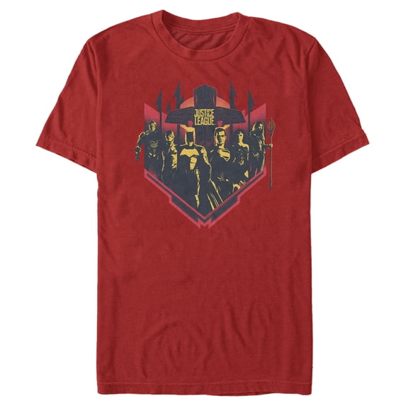 Men's Zack Snyder Justice League Group Shot Graphic Tee Red Large