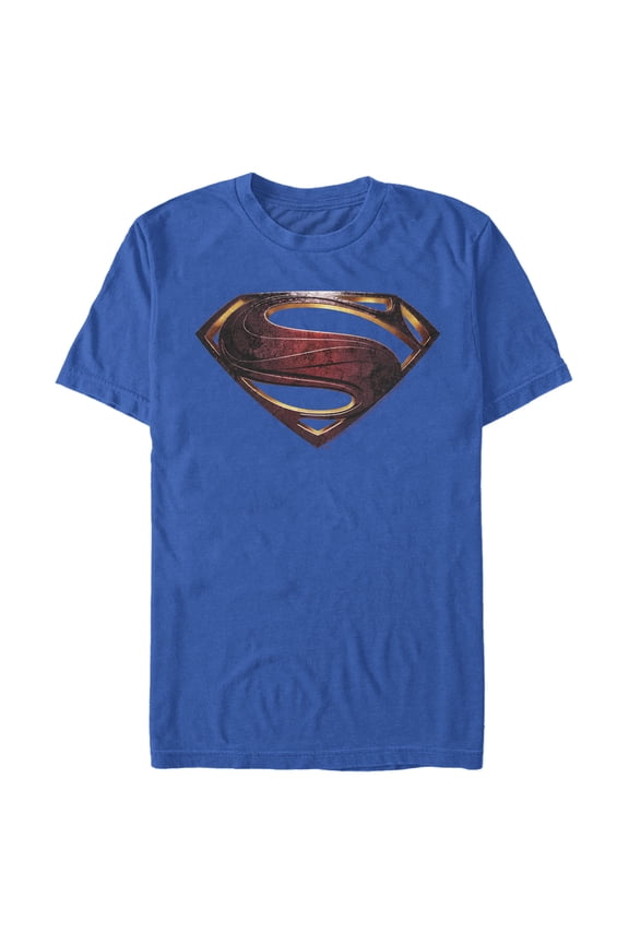 Men's Zack Snyder Justice League Superman Logo Graphic Tee Royal Blue Large