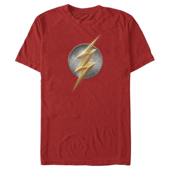 Men's Zack Snyder Justice League The Flash Logo  Graphic Tee Red 2X Large