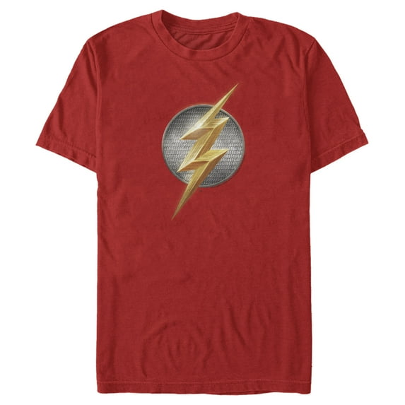 Men's Zack Snyder Justice League The Flash Logo Graphic Tee Red Large
