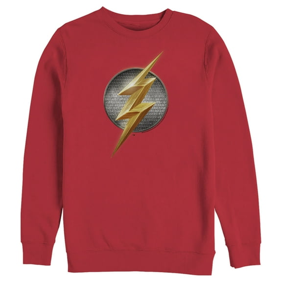 Men's Zack Snyder Justice League The Flash Logo Sweatshirt Red 3X Large