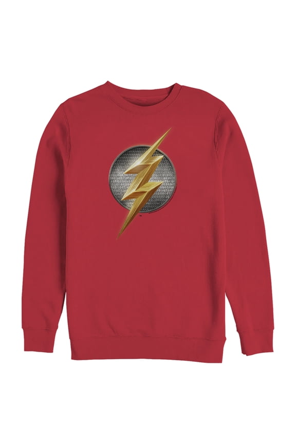 Men's Zack Snyder Justice League The Flash Logo Sweatshirt Red 3X Large