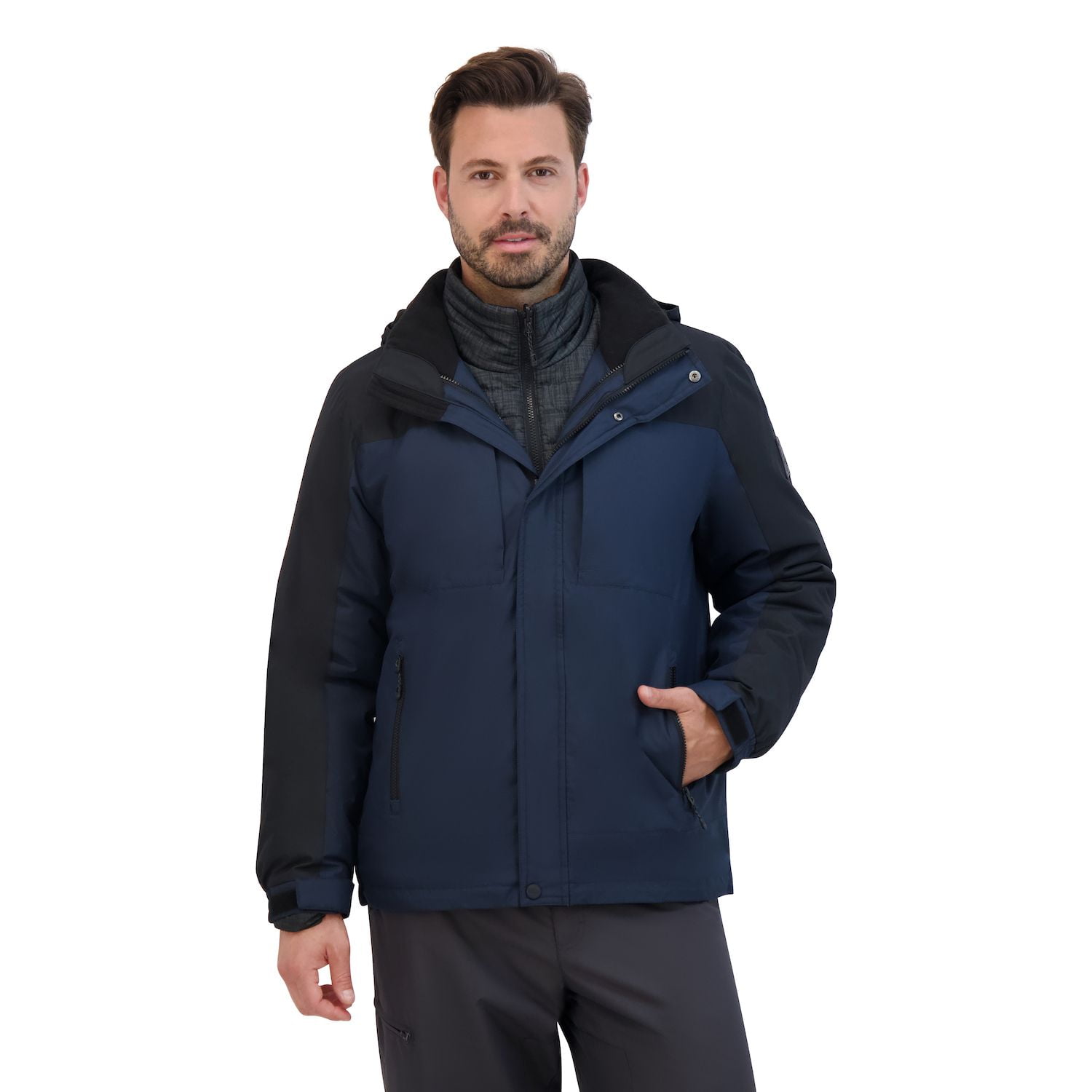 Men's ZeroXposur Grid Dobby 2-In-1 Hooded Shell with Inner Men's ZeroXposur Grid Dobby 2-In-1 Hooded Shell with Inner