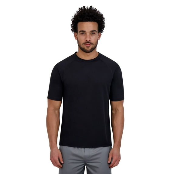 Men's ZeroXposur UPF 50+ Island Swim Tee Color: Black Size: L