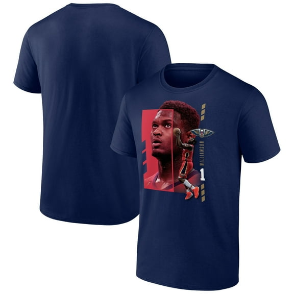 Men's Zion Williamson Navy New Orleans Pelicans Jump Pass T-Shirt