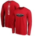 thumbnail image 1 of Men's Zion Williamson Red New Orleans Pelicans Playmaker Name & Number Long Sleeve T-Shirt, 1 of 3