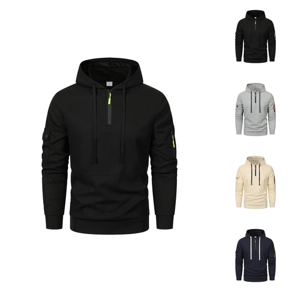 Men's Zip Up Hoodie Casual Pullover Sweatshirt For Winter Outdoor Streetwear Comfortable Soft Lightweight Warm Jacket Men Cotton Hooded Sweatshirt