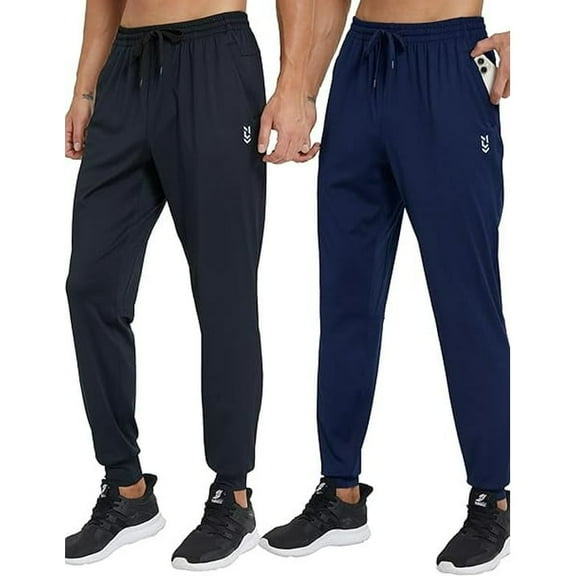 Men's Zip Pockets Sweatpants Tracksuit Bottoms Pants Joggers for Running Gym Outdoor Sports