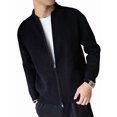 thumbnail image 1 of Men's Zip Up Cardigan Sweater Slim Fit Casual Full Zipper Sweaters Black S, 1 of 8