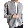 thumbnail image 1 of Men's Zip Up Cardigan Sweater Slim Fit Casual Full Zipper Sweaters Gray XL, 1 of 7
