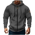 thumbnail image 1 of Men's Zip Up Fleece Hoodie Lightweight Sports Hooded Jacket Casual Long Sleeve Sweatshirt Hooded Coat Fall Outfits with Zipper Pockets, 1 of 5