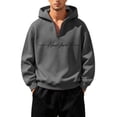 thumbnail image 1 of Men's Zip Up Hoodie Solid Color Long Sleeved Sweatshirt with Front Pockets Casual Basic Pullover, 1 of 3