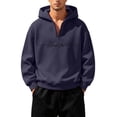 thumbnail image 1 of Men's Zip Up Hoodie Solid Color Long Sleeved Sweatshirt with Front Pockets Casual Basic Pullover, 1 of 3