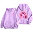 thumbnail image 1 of QHFBli Sweatshirt for Women Cancer Full Zip Hoodie Graphic Pink Ribbon Casual Sweatshirt Y2K Outerwear Hoodies with Pockets, 1 of 6
