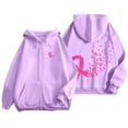 thumbnail image 1 of QHFBli Sweatshirt for Women Cancer Full Zip Hoodie Graphic Pink Ribbon Casual Sweatshirt Y2K Outerwear Hoodies with Pockets, 1 of 6