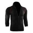 thumbnail image 1 of Men's Zip Up Workout Compression Shirts Long Sleeve Breathable Hoodies Athletic Running Undershirt, 1 of 4