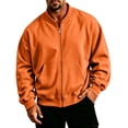 thumbnail image 1 of Men's Zip Up Workout Sweatshirts Casual Jackets with Pockets Full Zip Warm Loose Fit Long Sleeve Fall Warm Coats for Hiking Travel, 1 of 5