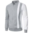 thumbnail image 1 of Men's Zippered Long Sleeve Fashion Sportswear Outerwear Jacket for Autumn Winter Seasons Pullover Shirts Lightweigt Sweat Shirt Pullover Sweater, 1 of 5