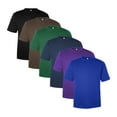 thumbnail image 1 of Men's Zone Performance Mesh T-Shirt, 100% Polyester Interlock Short Sleeve Crewneck Tee, Assorted Solid T-shirts (Dark Color 6 Pack, XS), 1 of 7