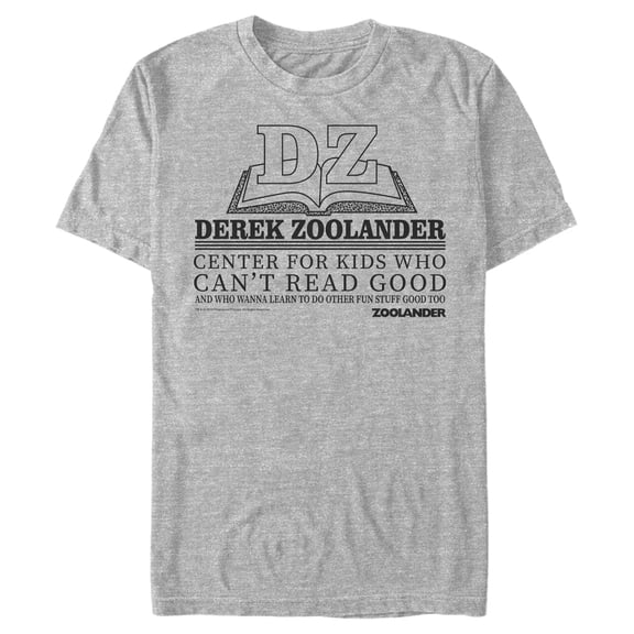 Men's Zoolander Center for Kids Who Can't Read Good  Graphic Tee Athletic Heather X Large