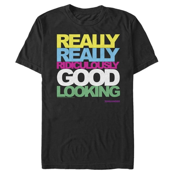 Men's Zoolander Ridiculously Good-Looking Graphic Tee Black Large
