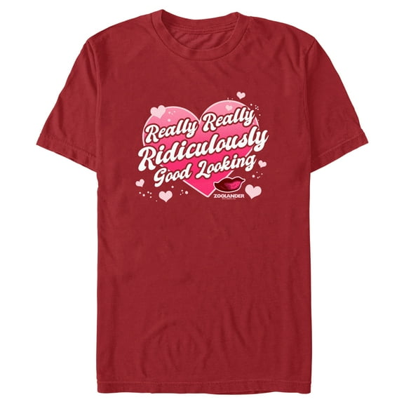 Men's Zoolander Ridiculously Good Looking Quote Graphic Tee Cardinal Large