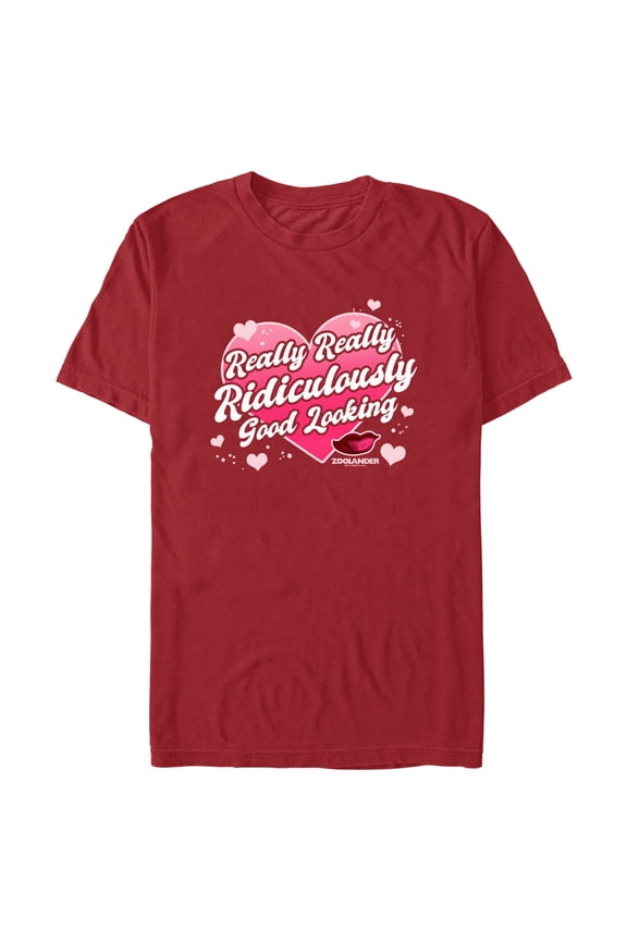 Men's Zoolander Ridiculously Good Looking Quote Graphic Tee Cardinal Small