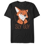 Mens Zootopia Sly Guy Nick Graphic Tee Black 2X Large
