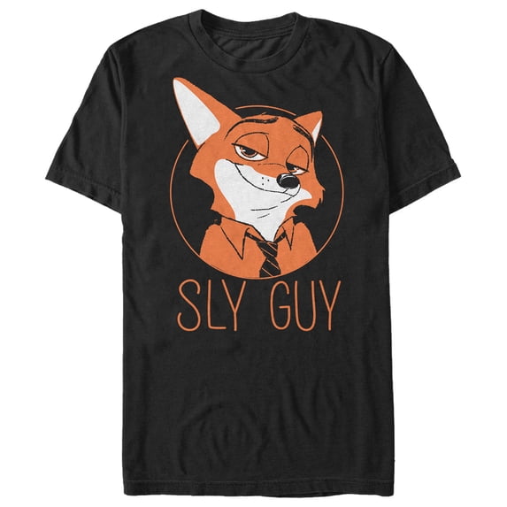 Men's Zootopia Sly Guy Nick Graphic Tee Black 2X Large