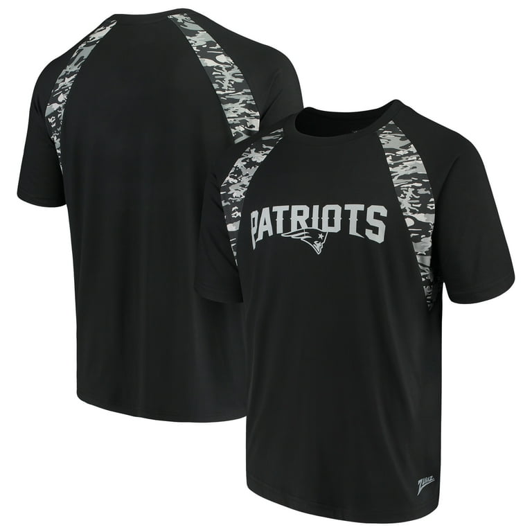Men s Zubaz Black New England Patriots Camo Raglan T Shirt