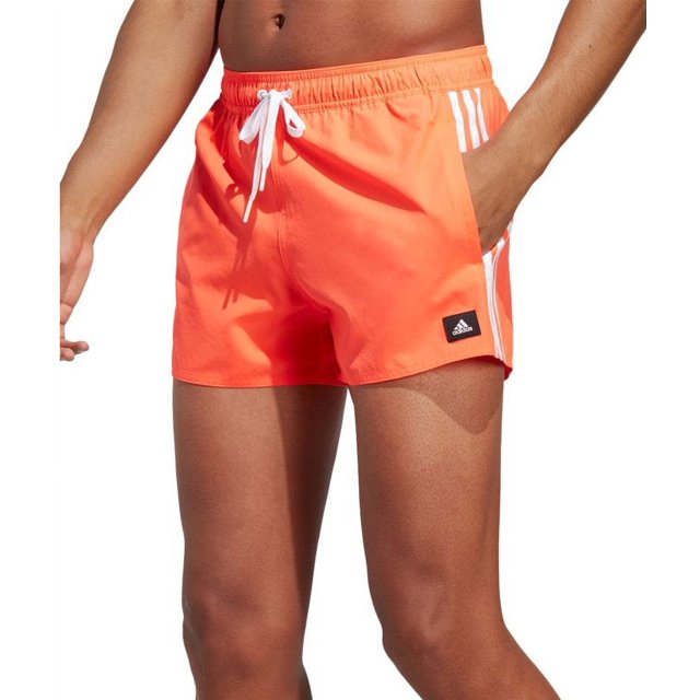 Men's adidas 3Stripe Classic Swim Trunks Orange Size XL