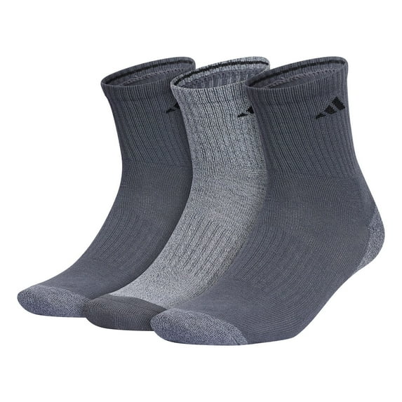 Men's adidas 3-pack Cushioned X Mid-Crew Socks Color: Gray Orange Size: 6-12