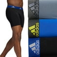 thumbnail image 1 of Men's adidas 3-pack Performance Boxer Briefs Color: Black Royal Yellow Size: L, 1 of 5