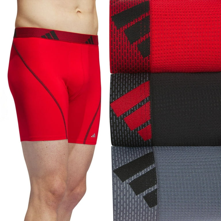 Adidas Men s Sport Performance Mesh Long Boxer Brief Underwear 3 Pack Walmart