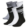 thumbnail image 1 of Men's adidas 6-pack Athletic Cushioned Crew Socks Color: Whiteblackheathergray Size: N/A, 1 of 5