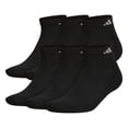 thumbnail image 1 of Men's adidas 6-pack Athletic Cushioned Low-Cut Socks Color: Black Size: 5-8, 1 of 4