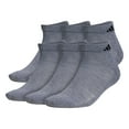 thumbnail image 1 of Men's adidas 6-pack Athletic Cushioned Low-Cut Socks Color: Gray Size: 5-8, 1 of 4