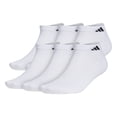 thumbnail image 1 of Men's adidas 6-pack Athletic Cushioned Low-Cut Socks Color: White Size: 5-8, 1 of 4