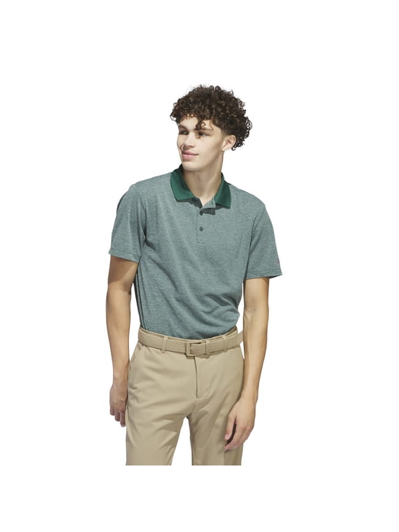 Men's adidas Adi Performance Heather Golf Polo Color: Green Size: M