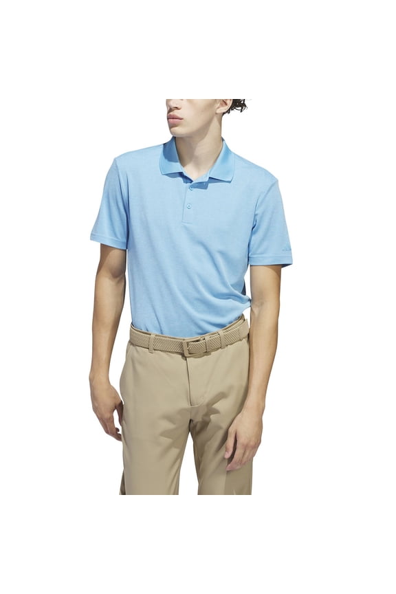 Adi Performance Heathered Men's Polo Golf Shirt, 2X-Large Semi Blue Burst -