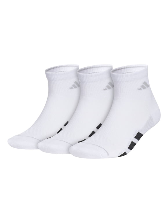 Men's adidas All Day Training 3-Pack Quarter Socks Color: White Black Onyx Size: N/A