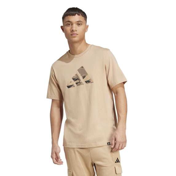 Men's adidas Camouflage Logo Graphic Tee Color: Brown Size: L