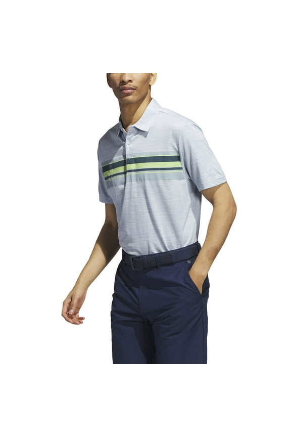 Men's adidas Chest Graphic Polo Golf Shirt Color: Wonder Blue Size: L