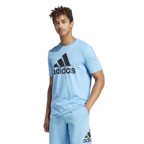 Men's adidas Classic Badge of Sport Tee Color: Semi Blue Burst Size: L