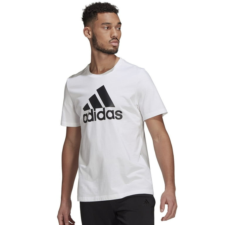Men s adidas Classic Badge of Sport Tee Color White Size L Walmart
